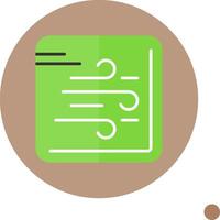 Wind Flat Long Shadow Style Icon vector