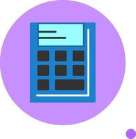 Calculator Flat Long Shadow Style Icon vector
