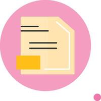 File Flat Long Shadow Style Icon vector