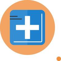 Add Flat Long Shadow Style Icon vector
