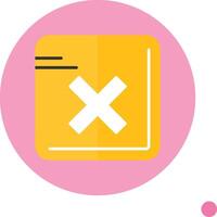 Cross Flat Long Shadow Style Icon vector