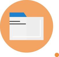 Folder Flat Long Shadow Style Icon vector