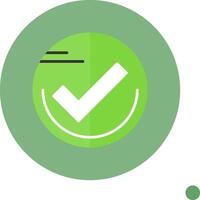 Checkmark Sliped Slip Style Icon vector