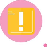 Exclamation mark Flat Long Shadow Style Icon vector