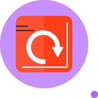 Redo Flat Long Shadow Style Icon vector
