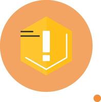 Warning Flat Long Shadow Style Icon vector