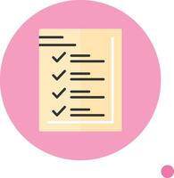 List Flat Long Shadow Style Icon vector