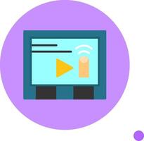 Touchscreen Flat Long Shadow Style Icon vector