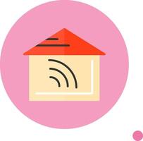 Home automation Flat Long Shadow Style Icon vector