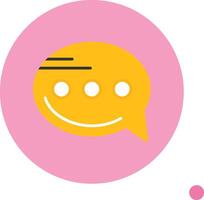 Chat Flat Long Shadow Style Icon vector