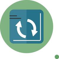 Refresh Flat Long Shadow Style Icon vector