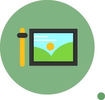 Edit Flat Long Shadow Style Icon vector