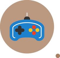 Game controller Flat Long Shadow Style Icon vector