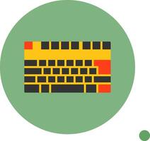 Keyboard Flat Long Shadow Style Icon vector
