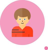 User Flat Long Shadow Style Icon vector