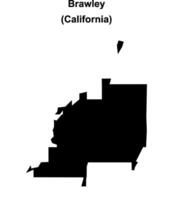 Brawley, California blank outline map vector