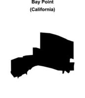 Bay Point, California blank outline map vector