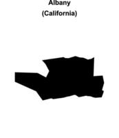 Albany, California blank outline map vector