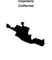 Carpinteria, California blank outline map vector
