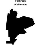 Fallbrook, California blank outline map vector