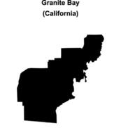 Granite Bay, California blank outline map vector