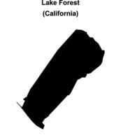 Lake Forest, California blank outline map vector