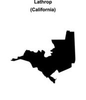 Lathrop, California blank outline map vector