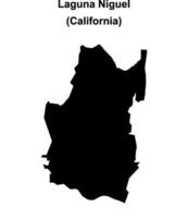 Laguna Niguel, California blank outline map vector
