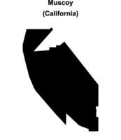 Muscoy, California blank outline map vector