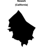 Newark, California blank outline map vector