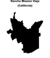 Rancho Mission Viejo, California blank outline map vector