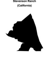 Stevenson Ranch, California blank outline map vector