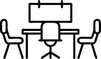 Glossy Conference Room Setup with Projector and Chairs vector