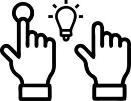 Innovators using gesture control interfaces for idea mapping in a futuristic brainstorming session with macro close up and copy space vector