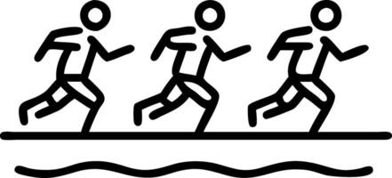 Glossy Boardwalk by the Sea with Runners vector