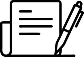 Glossy Desk with Notebook and Pen vector