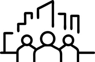 Glossy Cityscape View from Office Window vector