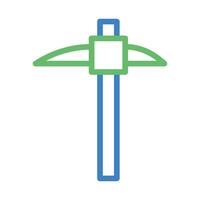 Pickaxe icon, tool for mining and construction. Concept of extraction, labor, and industry. vector