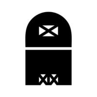 Mailbox icon silhouette. Concept of communication, correspondence, and delivery. vector