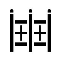 Abstract fence icon. Concept of security, protection, and boundary. vector