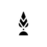 Cypress tree icon. Concept of nature, environment, and growth. vector