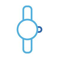 Toggle switch icon in blue outline style. Concept of settings, control, and preferences. vector