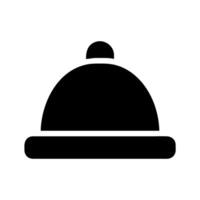 Cloche serving tray silhouette. Concept of service, delivery, and presentation. vector