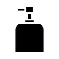 Black silhouette of a soap dispenser. Concept of hygiene, cleanliness, and health. vector