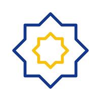 Rub El Hizb, eight pointed star, Islamic geometric pattern. Concept of Islamic art and design. vector