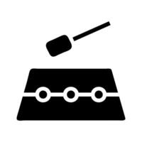 Drum icon. Concept of music, rhythm, and performance. vector