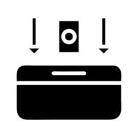 Vote ballot inserted into a box. Concept of democracy, election, and participation. vector