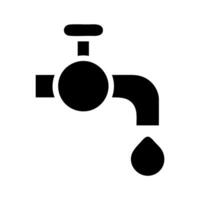 Water tap with drop. Concept of water conservation and saving resources. vector