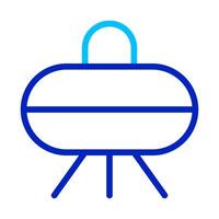 UFO icon, alien spaceship. Concept of extraterrestrial life, space exploration, science fiction. vector
