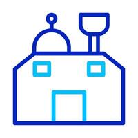 Observatory icon, astronomy research center. Concept of science, space, and exploration. vector